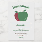 Apple Juice Bottle Label Sticker (Enkel label)