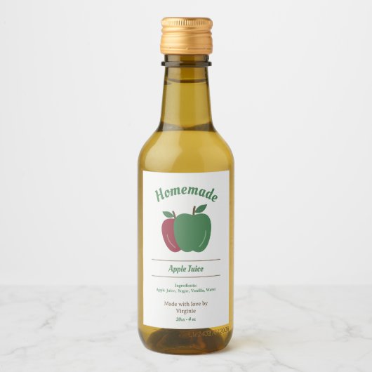Apple Juice Bottle Label Sticker (Voorkant)