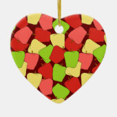 Apple Jumble Pattern Keramisch Ornament (Voorkant)