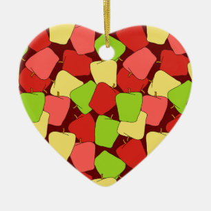 Apple Jumble Pattern Keramisch Ornament