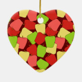 Apple Jumble Pattern Keramisch Ornament (Achterkant)