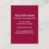 Apple Keep Calm en Teach on Visitekaartje (Achterkant)