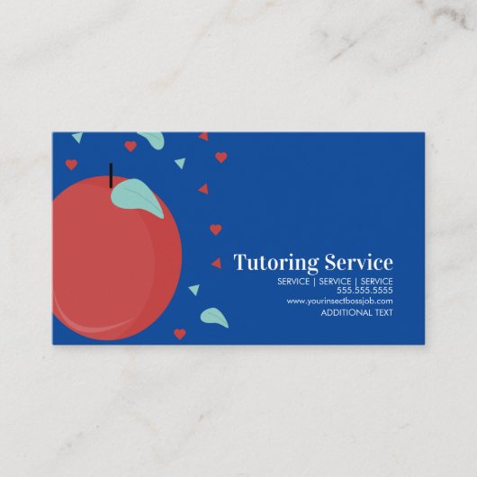 Apple Kinder Tutoring Education Visitekaartje (Voorkant)