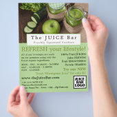Apple & komkommer, Juice Bar Adverteren Flyer (Hand)