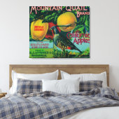 Apple-label gebergte canvas afdruk (Insitu (Slaapkamer))