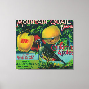 Apple-label gebergte canvas afdruk