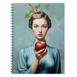 Apple Lady Portrait It's A Beautiful Life Notebook Notitieboek