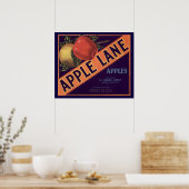 Apple Lane Brand Crate Label Poster (Keuken)