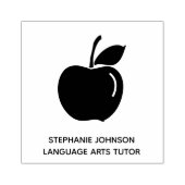 Apple Logo Docent Bijles Thuis Bedrijf Rubberstempel (Afrduk)