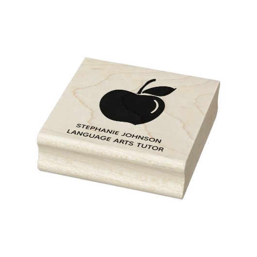 Apple Logo Docent Thuiszaken Rubberstempel (Stempel)