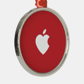 Apple Love Metalen Ornament (Rechts)