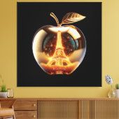 Apple Love Paris Canvas Afdruk (Insitu (Woonkamer))