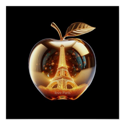 Apple Love Paris Perfect Poster (Voorkant)