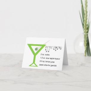 Apple Martini Note Kaart