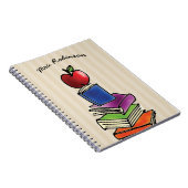 Apple met de naam van de boekenstackleraar notitieboek (Rechterzijde)