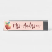Apple Modern Personalized Teacher Desk Bureau Naambordje (Voorkant)