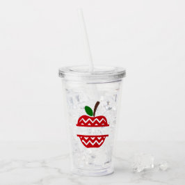 Apple Monogram Tumbler Acryl Drinkbeker
