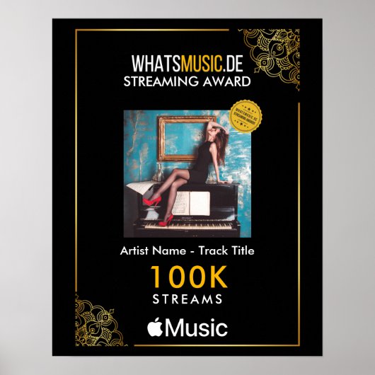 Apple Music Streaming Award Poster (Voorkant)