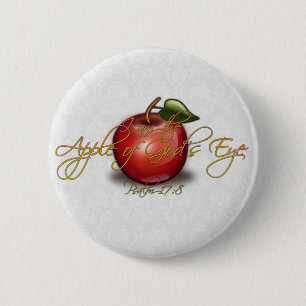 Apple of God's Eye, Christelijk Ronde Button 5,7 Cm