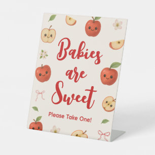 Apple of My Eye Baby shower Baby's zijn een favori Reclamebord Met Voetstuk