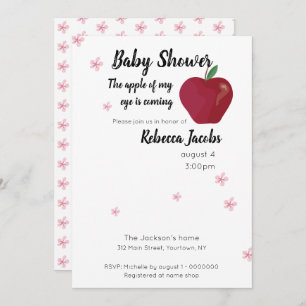 Apple of my eye Baby shower Invitation Kaart