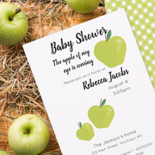 Apple of my eye Baby shower Invitation Kaart