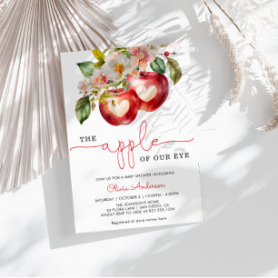 Apple of my eye Baby shower Invitation Kaart