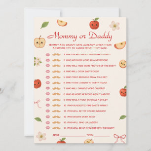 Apple of My Eye Baby shower Raad eens wie de Kaart
