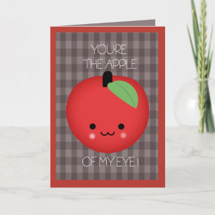 Apple of My Eye Cute Fruit Valentijns Feestdagen Kaart