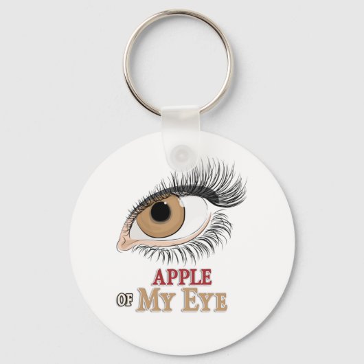 Apple of My Eye Eyelashes Art Sleutelhanger (Voorkant)