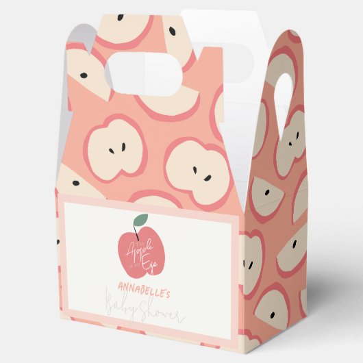 Apple of my Eye Pink Girl Baby Shower Bedankdoosjes (Geopend)