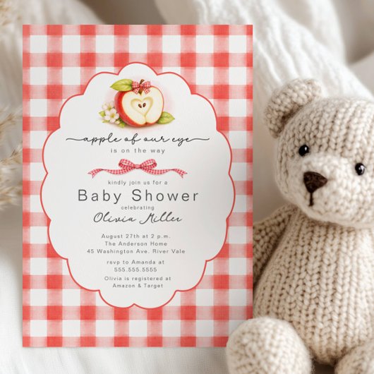 Apple of Our Eye Baby Shower Invitation