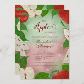 Apple of Our Eye Baby Shower Invitation Rustic (Devant / Derrière)
