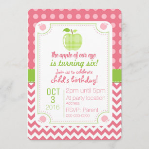 Apple of our Eye Birthday Invitation Kaart