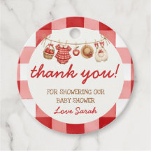 Apple of Our Eye Rode Gingham Baby Shower