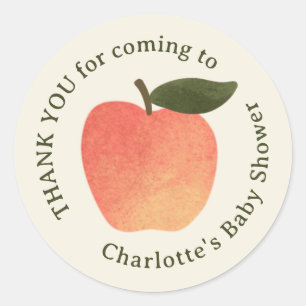 Apple Oogst Baby Shower Bedankt  Ronde Sticker