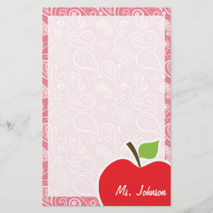 Apple op Blush Pink Paisley Briefpapier