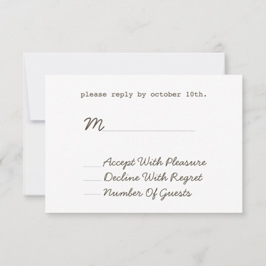 Apple Orchard Automne Mariage Automne RSVP (Dos)