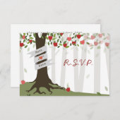 Apple Orchard Automne Mariage Automne RSVP (Devant / Derrière)