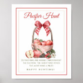 Apple Orchard Baby shower Pacifier Hunt spel Poster (Voorkant)