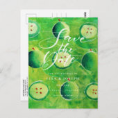 Apple Orchard Country Script Sla de datum op Briefkaart (Voorkant / Achterkant)