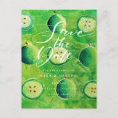 Apple Orchard Country Script Sla de datum op Briefkaart (Voorkant)