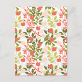 Apple Orchard Floral Garden Pattern Briefkaart (Voorkant)