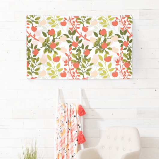 Apple Orchard Floral Garden Pattern Spandoek (Insitu)