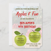 Apple Orchard Invitation d'anniversaire (Devant)