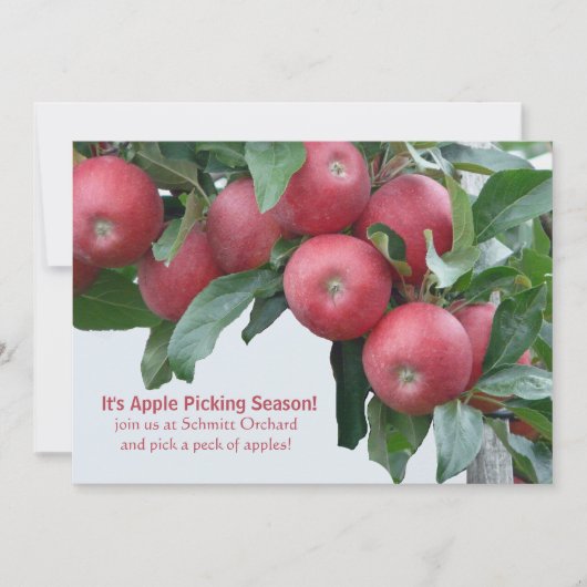 Apple Orchard Invitation Kaart (Voorkant)