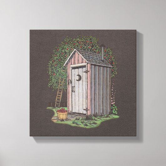 Apple Orchard Outhouse Canvas Afdruk (Voorkant)