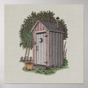 Apple Orchard Outhouse Poster