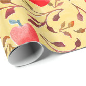 Apple Orchard red Cadeaupapier (Rol Hoek)