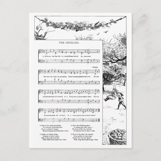 Apple Orchard Song Briefkaart (Voorkant)